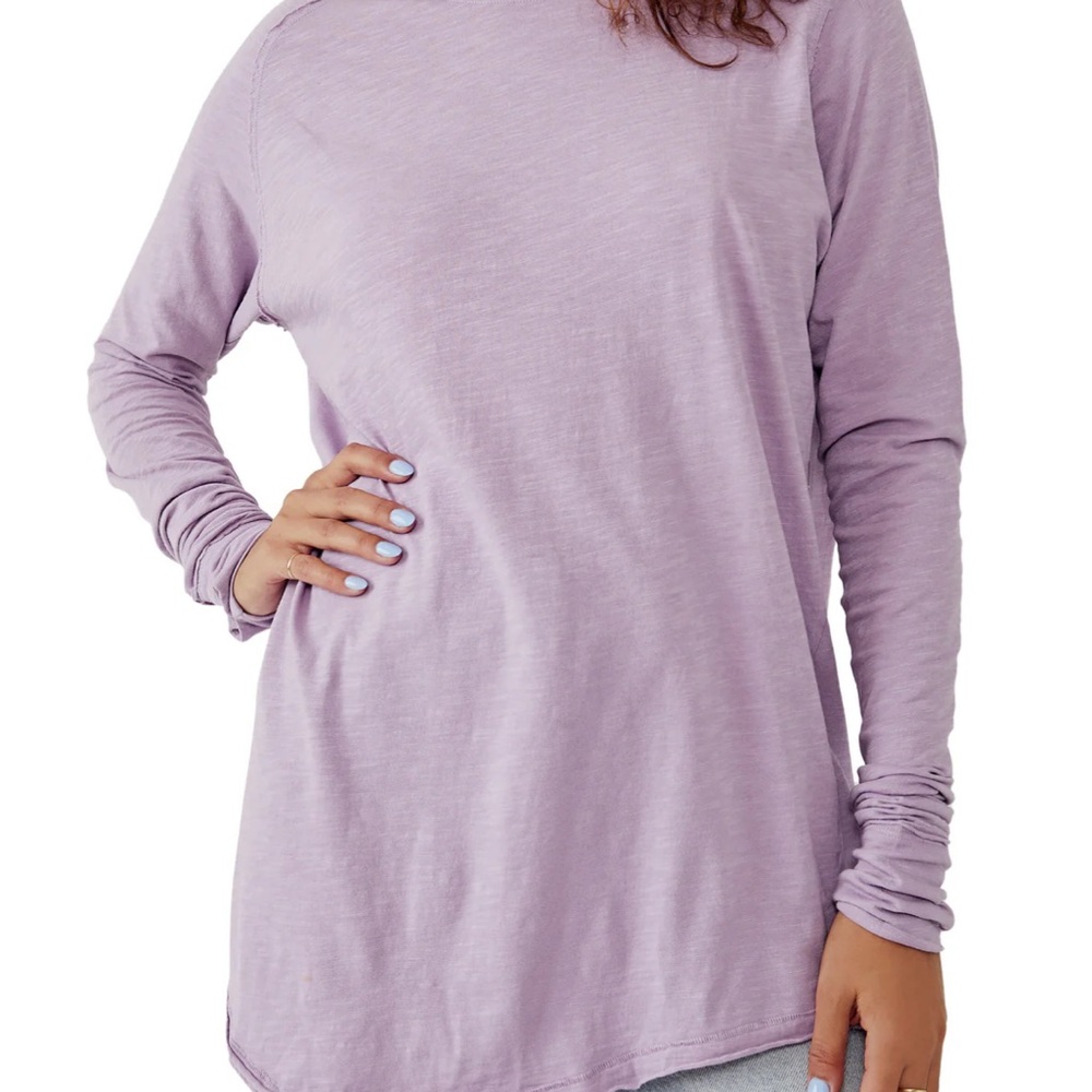 Free People Lavender Long Sleeve Women's Top